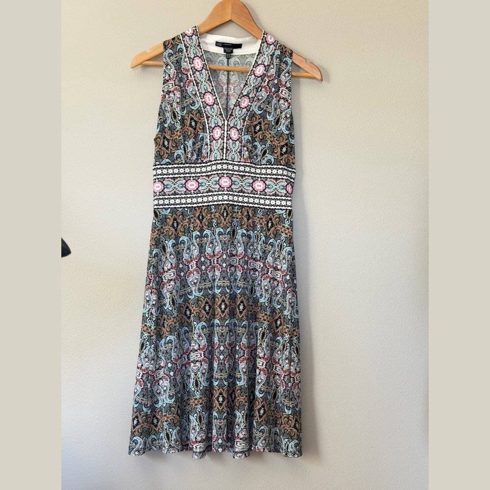 Maggy London Petite Paisley Fit & Flare Dress Size 6P